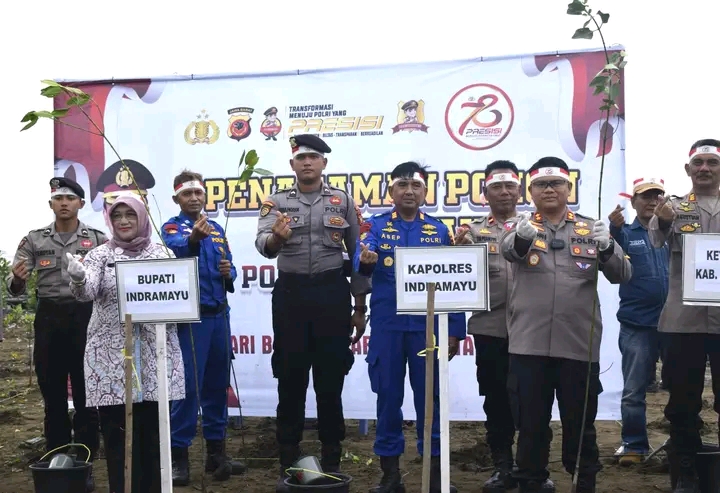 Bakti ke Masyarakat dan Lingkungan, Polres Indramayu Laksanakan Penanaman Pohon