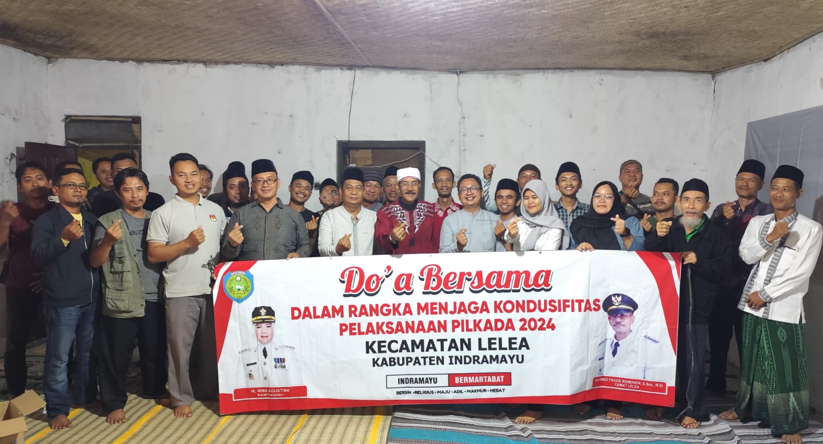 Camat Fauzie Melaksanakan Doa Bersama Menjaga Kondusifitas Pelaksanaan Pilkada 2024 Bersama PPS se-Kecamatan Lelea