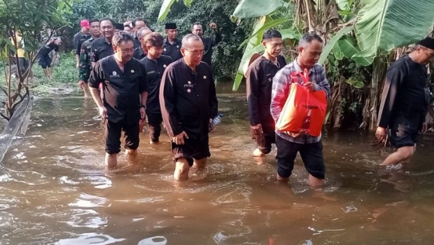 Bupati Indramayu Tindaklanjuti Laporan I-Ceta Terkait Banjir Di Desa Gelarmandala