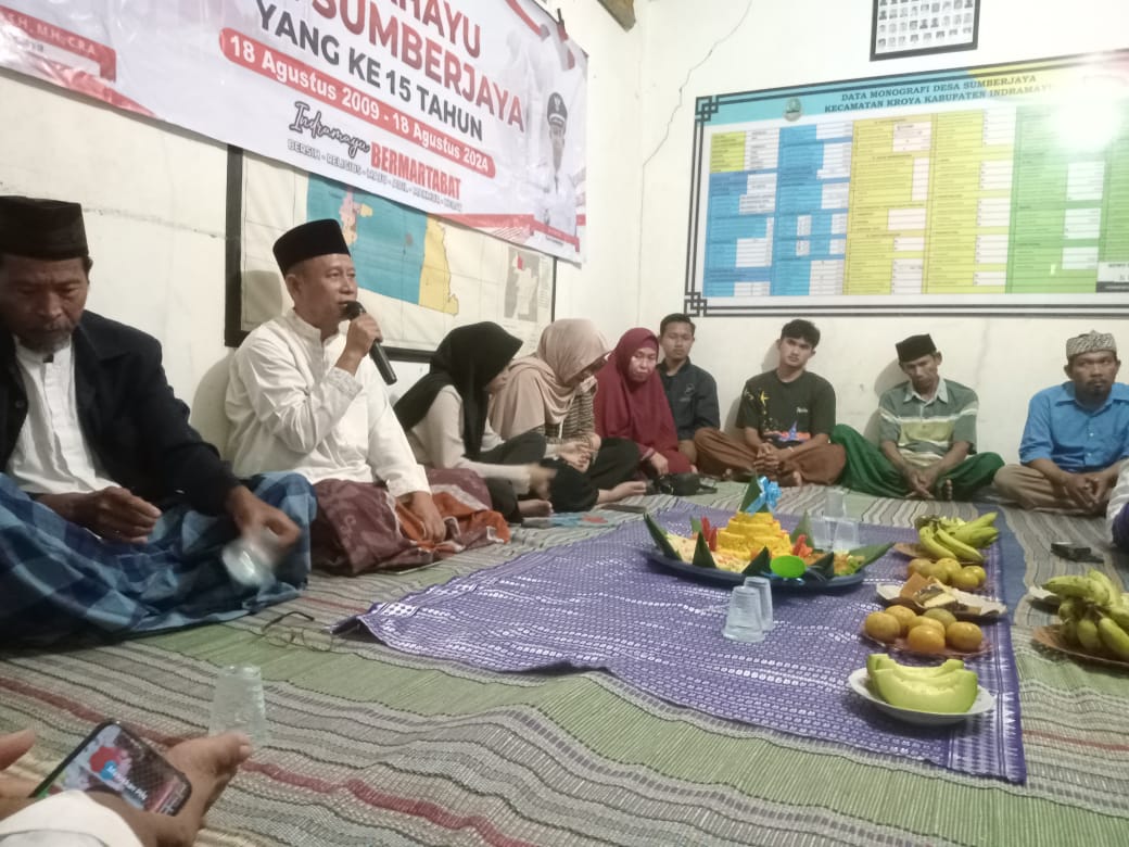 Peringati HUT Desa Ke-15, Pemdes Sumberjaya Gelar Syukuran