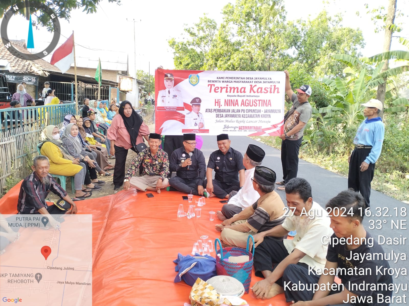 Masyarakat Blok Dasir Gelar Syukuran Jalan Selesai di Hotmik