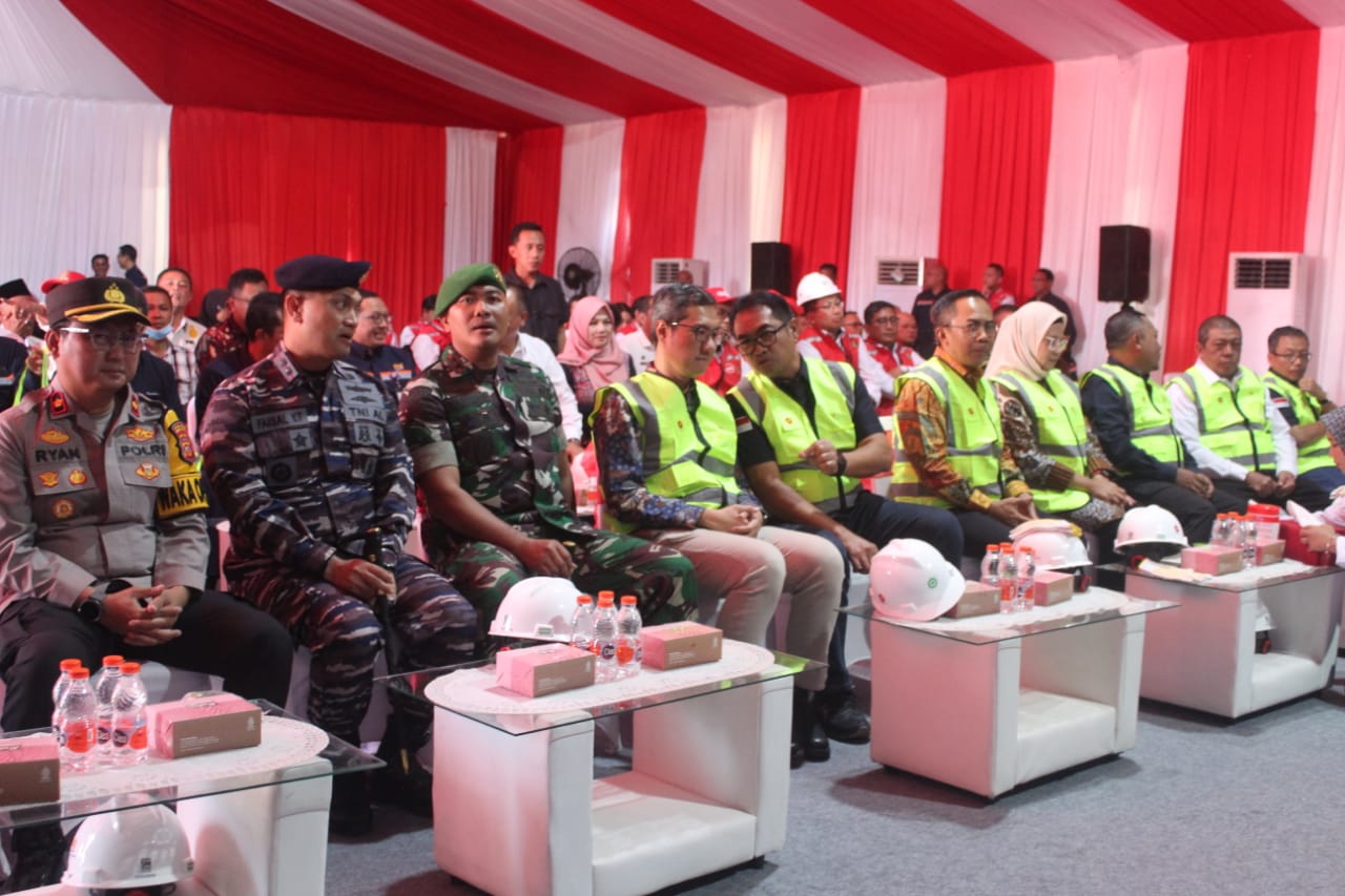 Letkol Inf Yanuar Setyaga Hadiri Groundbreaking Polytama Propindo Indramayu