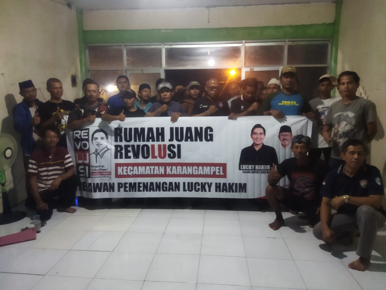 Silaturahmi Team Revolusi Pusat Bakal Calon Bupati Lucky Hakim di Kecamatan Karangampel