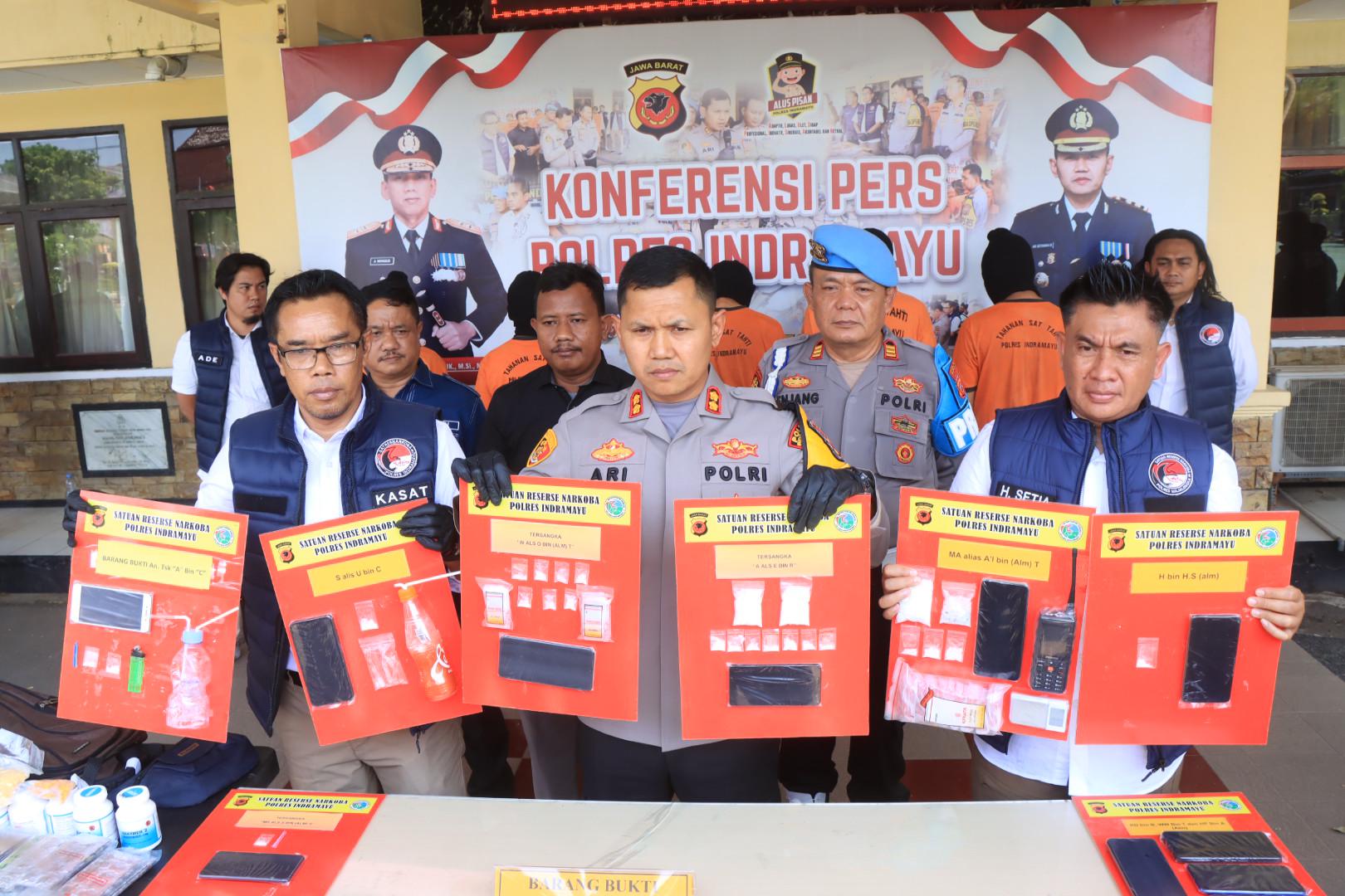 Polres Indramayu Berhasil Ringkus 12 Tersangka Narkoba Selama Oktober 2024