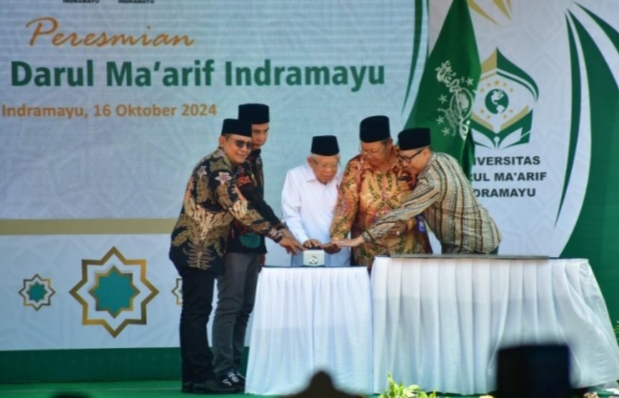 Wapres Ma’ruf Amin Resmikan Universitas Darul Ma’arif Indramayu