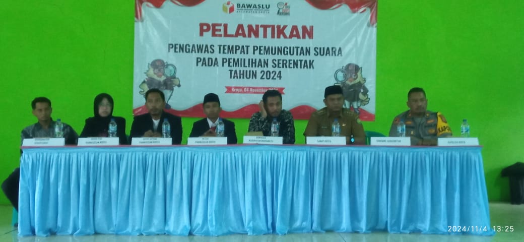 Sebanyak 128 Orang Panitia PTPS Se-Kecamatan Kroya Resmi Dilantik