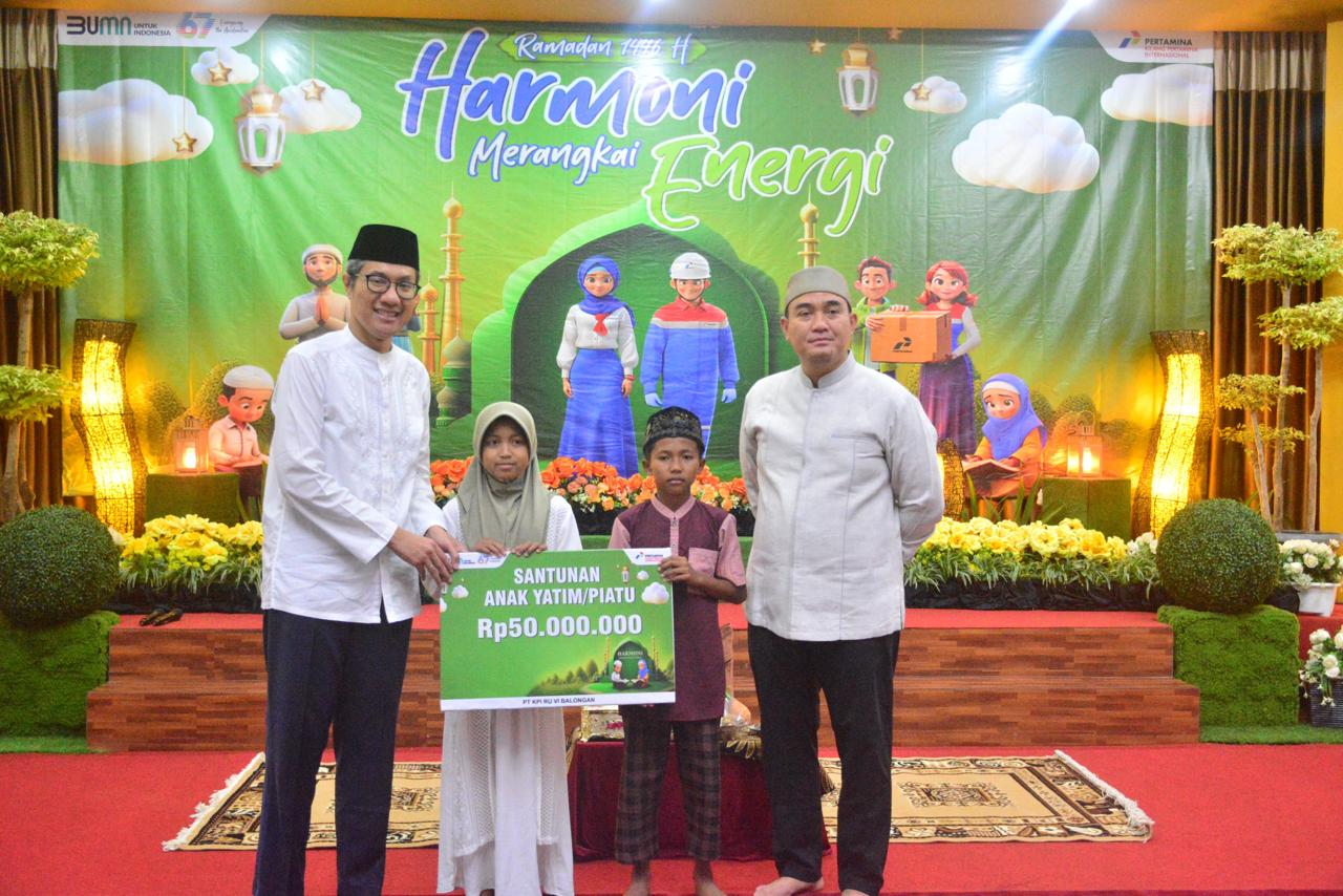 Berkah Ramadan, PT KPI Berikan Santunan Rp50 Juta untuk anak Yatim/piatu di Sekitar Wilayah Operasi Kilang Balongan