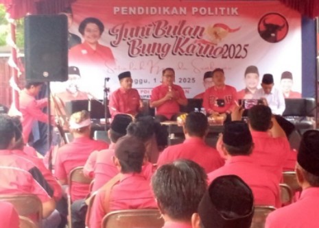 Gelar Upacara Peringati Hari Lahir Pancasila 1 Juni di Kantor DPC PDI Perjuangan Indramayu