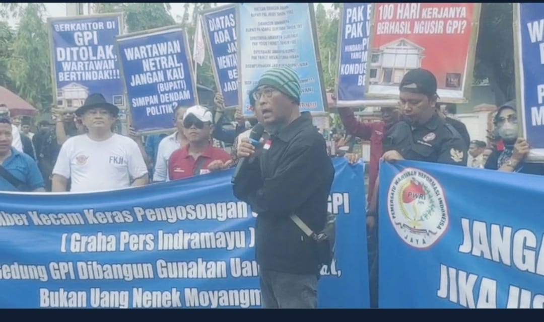 21 Organisasi Wartawan Geruduk Pendopo Indramayu, Tolak Pengosongan Gedung Graha Pers!