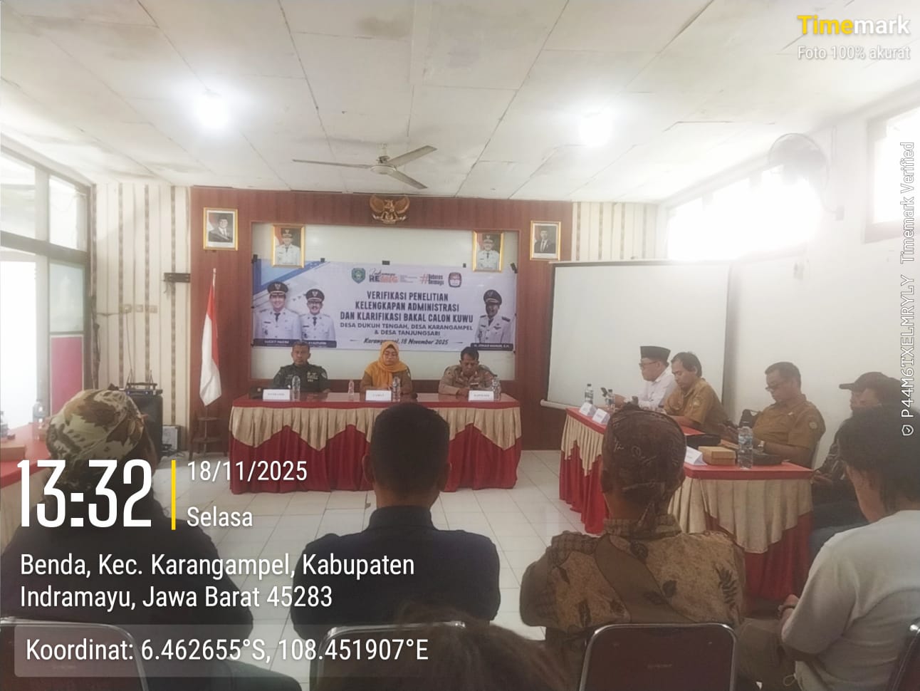 Panitia Pilwu Desa Tanjungsari Sukses Selenggarakan Verifikasi Berkas Empat Balon Kuwu