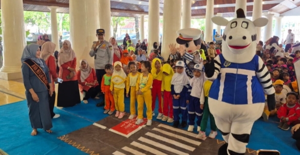 Dishub dan Bunda PAUD Tanamkan Kesadaran Berlalu-Lintas Sejak Dini