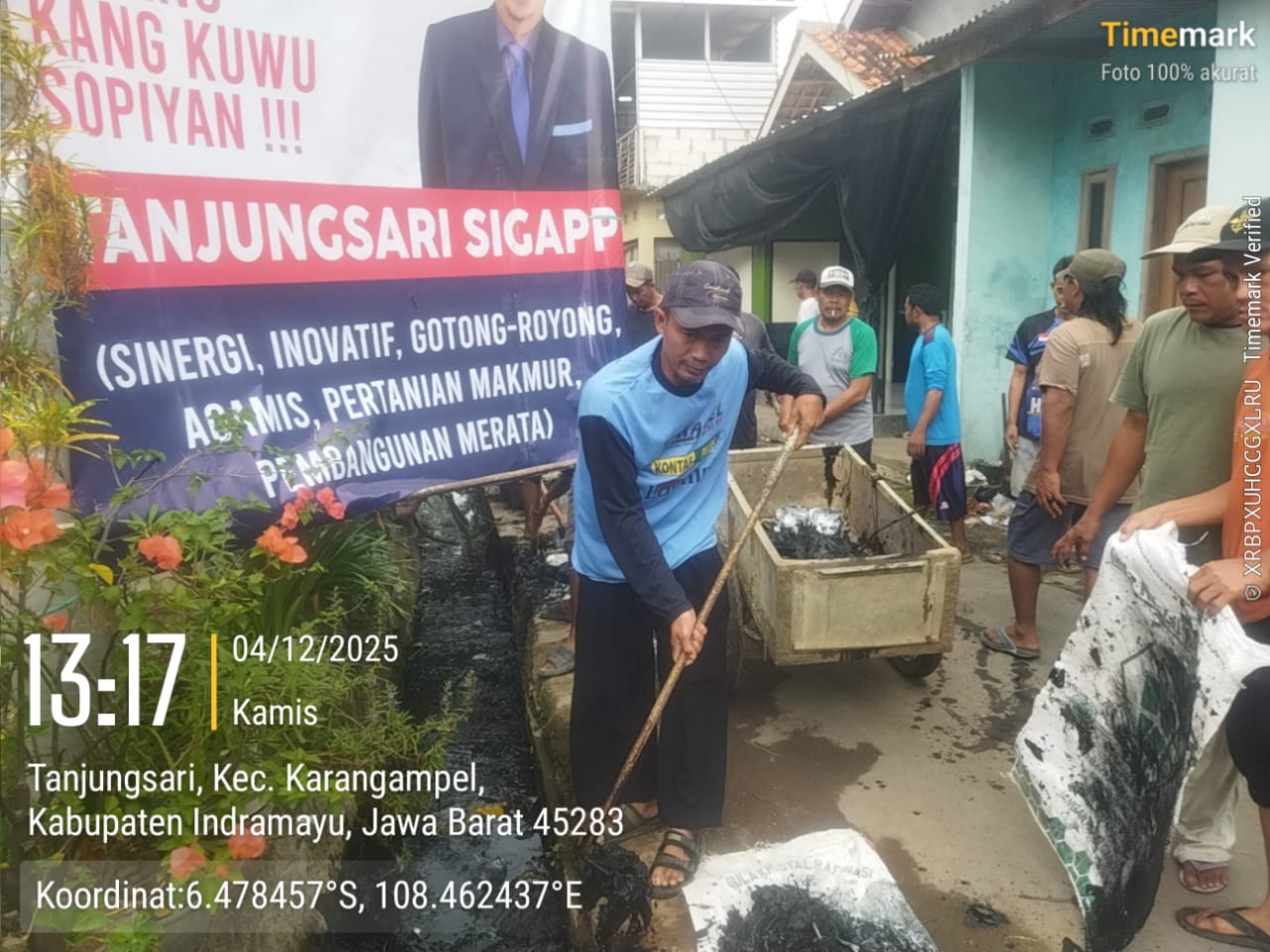 Calon Kuwu No Urut 2 Desa Tanjungsari Selenggarakan Kampanye Bakti Sosial
