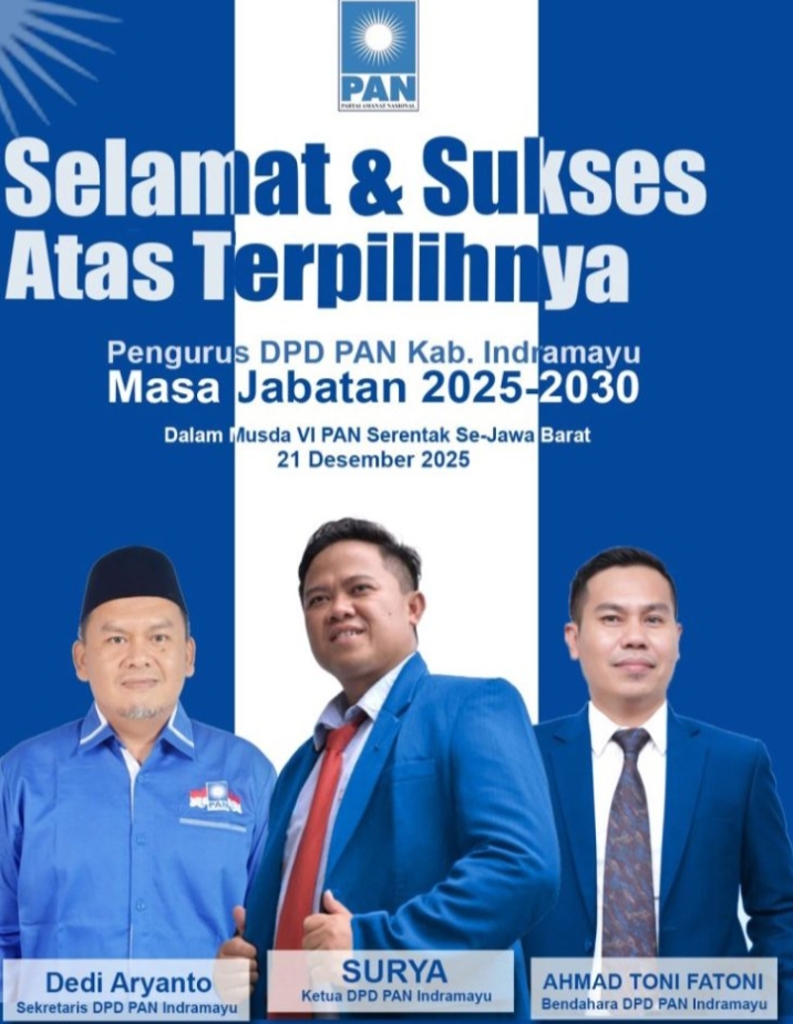 Surya SE Terpilih sebagai Ketua DPD PAN Indramayu pada Musda VI