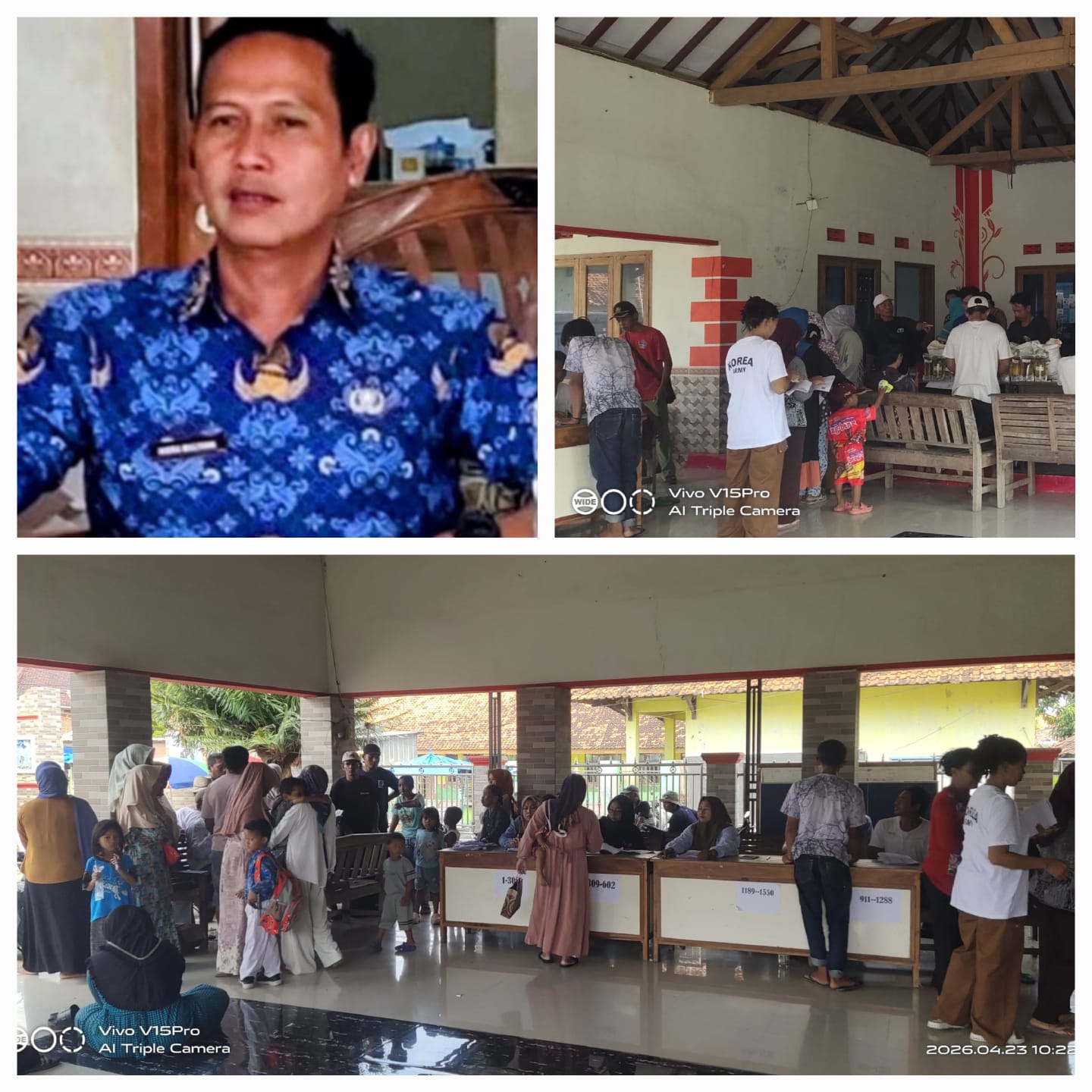 Pembagian Bantuan Pangan Beras dan Minyak Goreng Secara Serentak di Kecamatan Krangkeng Berjalan Lancar dan Tertib