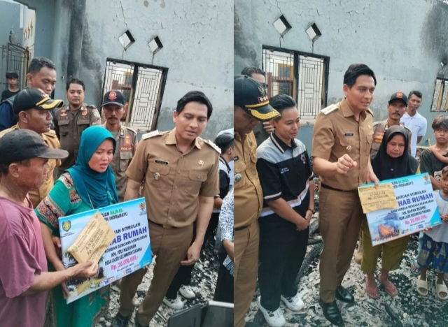 Gercep, Bupati Lucky Hakim Bantu Korban Kebakaran di Tukdana, Serahkan Stimulan Rehab Rumah