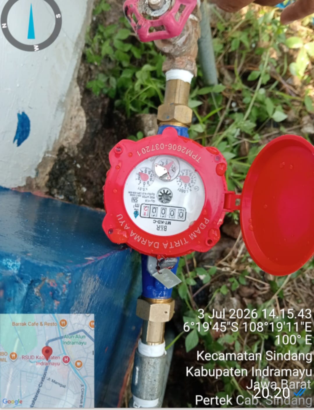 Water Meter Air PDAM Kembali Dipasang di Kantor Balai Wartawan Indramayu